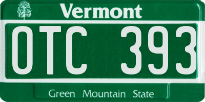 VT license plate OTC393