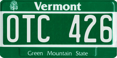 VT license plate OTC426