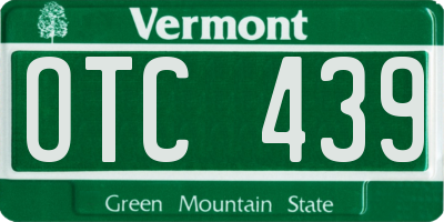 VT license plate OTC439