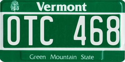 VT license plate OTC468