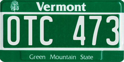 VT license plate OTC473