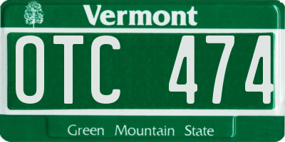 VT license plate OTC474