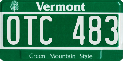 VT license plate OTC483