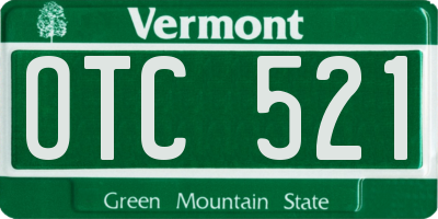 VT license plate OTC521