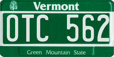 VT license plate OTC562