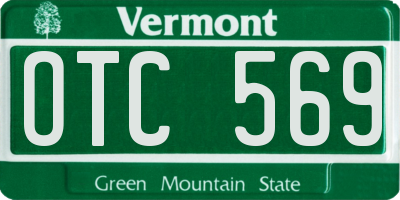 VT license plate OTC569