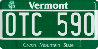 VT license plate OTC590