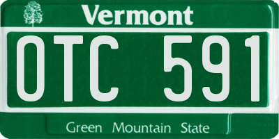 VT license plate OTC591