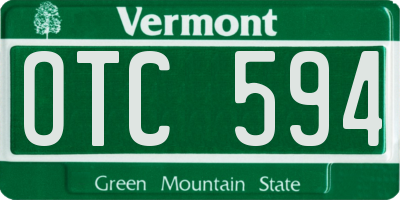 VT license plate OTC594