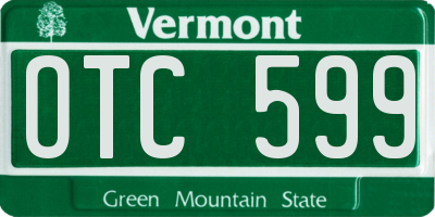 VT license plate OTC599