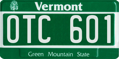 VT license plate OTC601