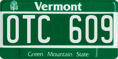 VT license plate OTC609