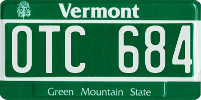 VT license plate OTC684