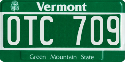 VT license plate OTC709