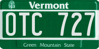 VT license plate OTC727