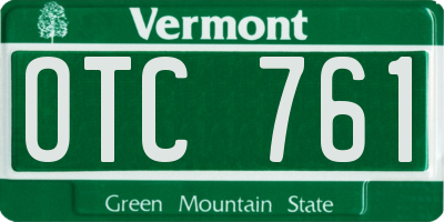 VT license plate OTC761