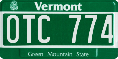 VT license plate OTC774