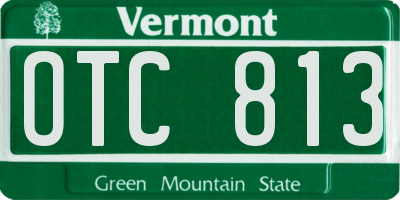 VT license plate OTC813