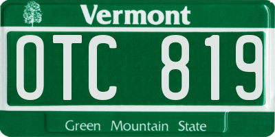 VT license plate OTC819