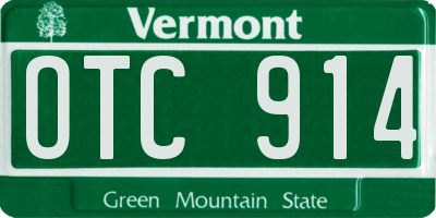 VT license plate OTC914