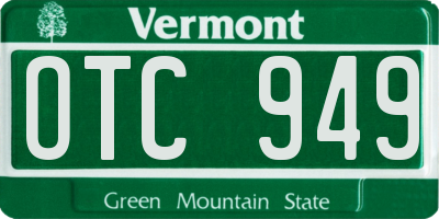 VT license plate OTC949