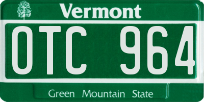 VT license plate OTC964