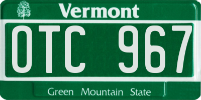 VT license plate OTC967