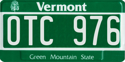 VT license plate OTC976