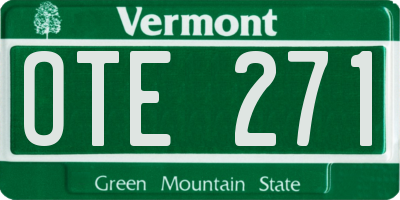 VT license plate OTE271