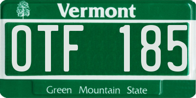 VT license plate OTF185