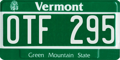 VT license plate OTF295