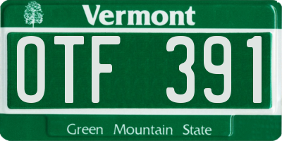 VT license plate OTF391