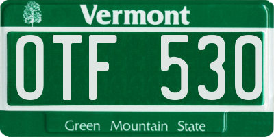 VT license plate OTF530