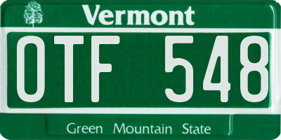 VT license plate OTF548
