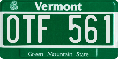 VT license plate OTF561