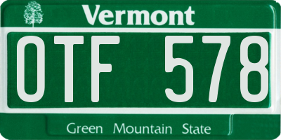 VT license plate OTF578