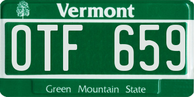 VT license plate OTF659