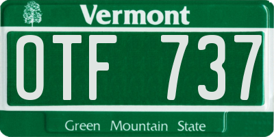 VT license plate OTF737