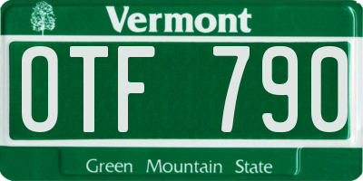 VT license plate OTF790