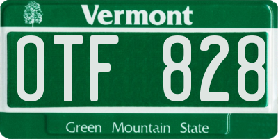 VT license plate OTF828