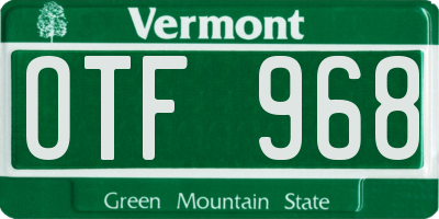 VT license plate OTF968