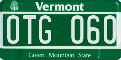 VT license plate OTG060