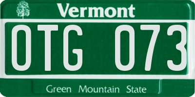 VT license plate OTG073