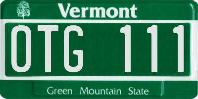 VT license plate OTG111