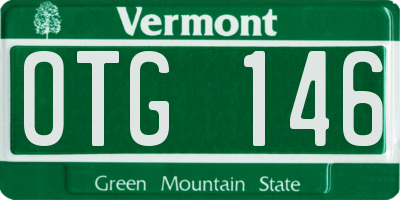 VT license plate OTG146