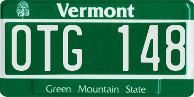 VT license plate OTG148