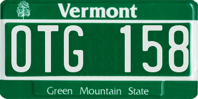 VT license plate OTG158