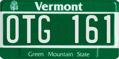 VT license plate OTG161