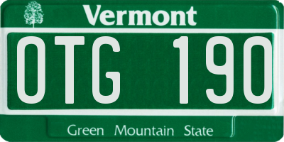 VT license plate OTG190