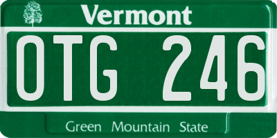 VT license plate OTG246